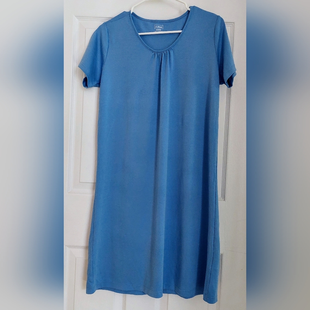 L.L. Bean Women's Blue Supima Cotton Nightgown